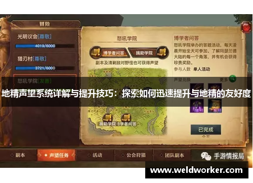地精声望系统详解与提升技巧:探索如何迅速提升与地精的友好度